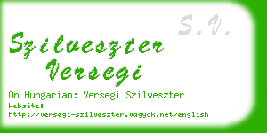 szilveszter versegi business card